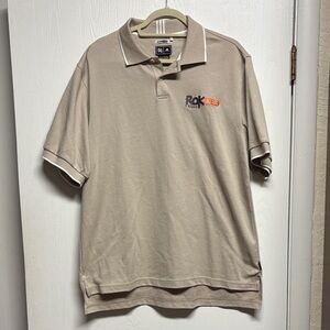 adidas Men's Tan Polo Shirt